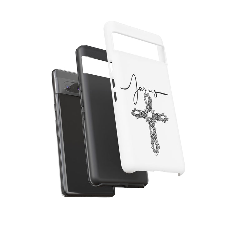 Stylish Tough Case with Jesus Design - Faith-Inspired Phone Cover, Christian Gift, Custom Phone Accessory, Unique Cell Phone Case