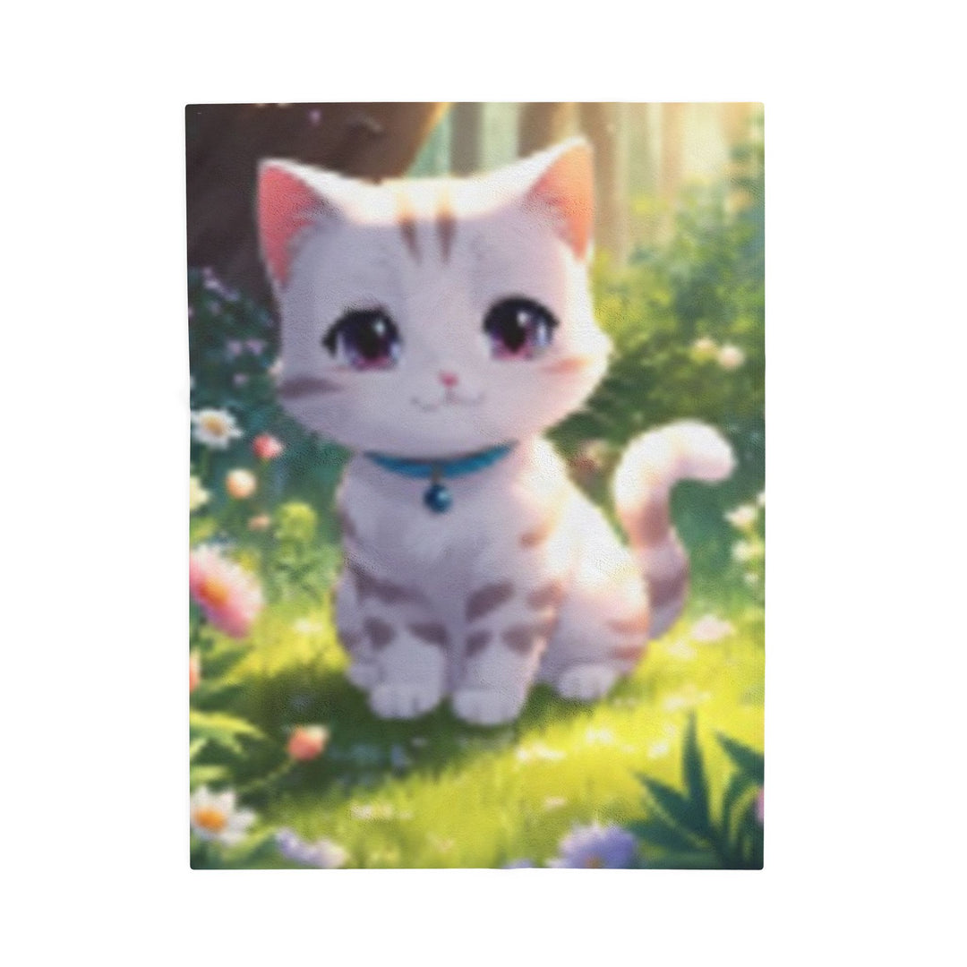 Velveteen Plush Blanket ai cat