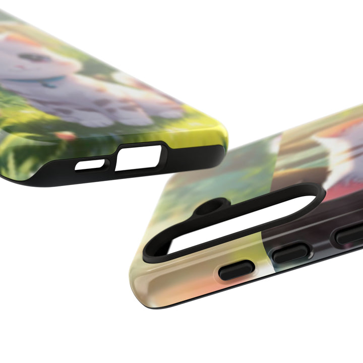 Cute Ai Cat Phone Case - Tough Protection with Floral Design for Cat Lovers