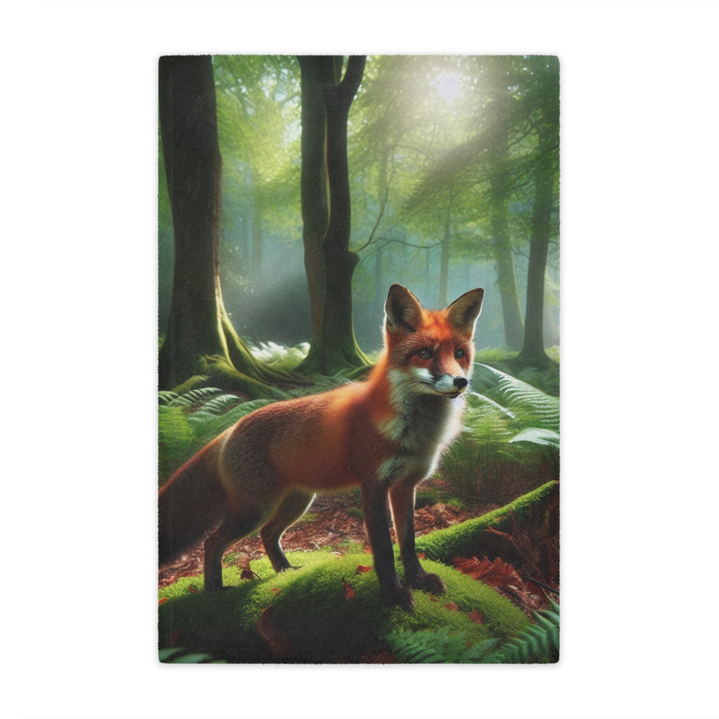 Forest Fox Minky Blanket - Comforting Wildlife Fleece Throw for Cozy Evenings