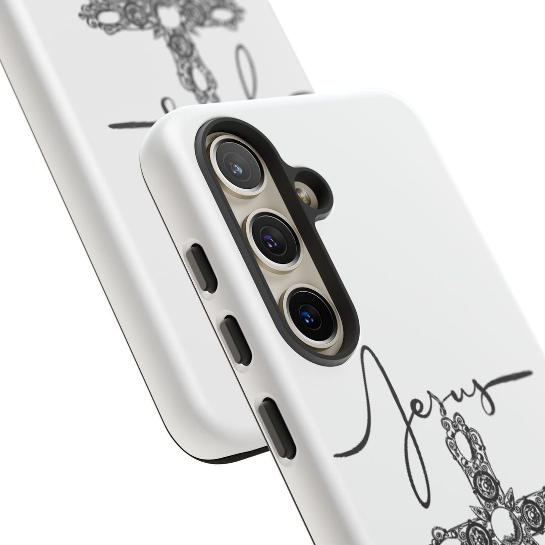 Stylish Tough Case with Jesus Design - Faith-Inspired Phone Cover, Christian Gift, Custom Phone Accessory, Unique Cell Phone Case