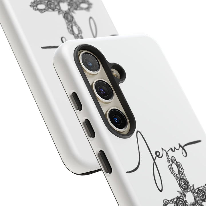 Stylish Tough Case with Jesus Design - Faith-Inspired Phone Cover, Christian Gift, Custom Phone Accessory, Unique Cell Phone Case