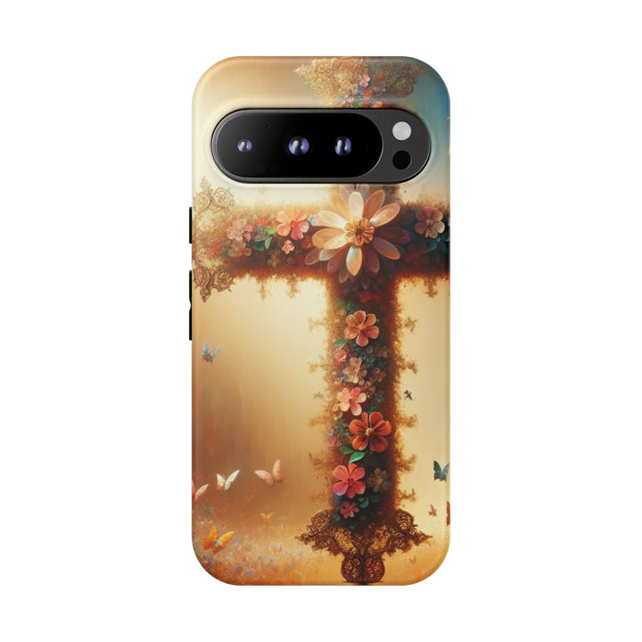 Floral Cross Phone Case, Tough Cases for Christians, Religious Gifts, Cute Floral Accessories, Chic Phone Cover, Spring Vibes