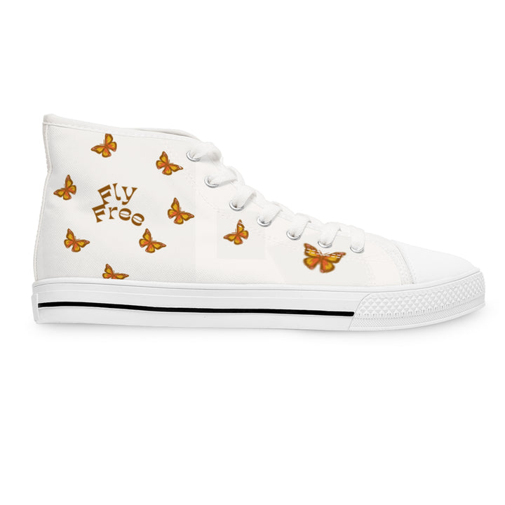 Butterfly High Top Sneakers for Women - Stylish and Fun Footwear