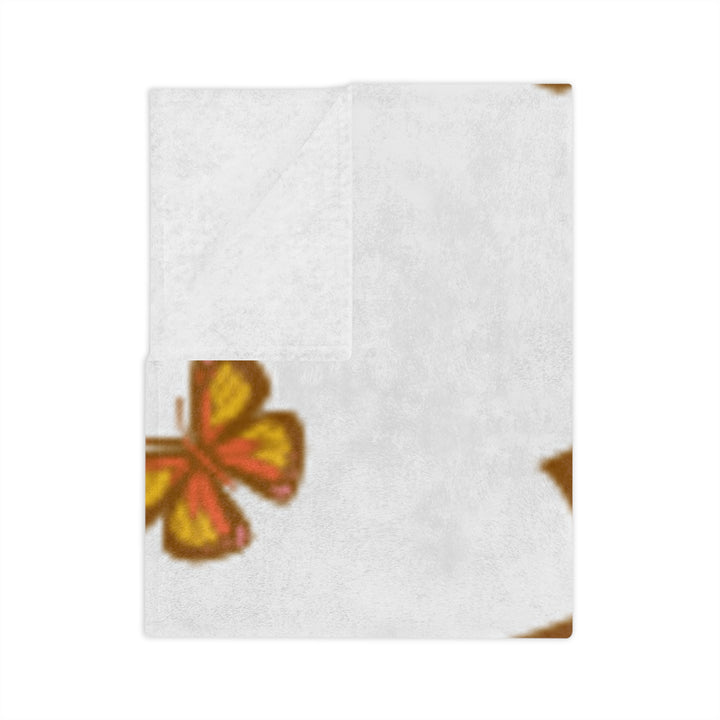 Fly Free Velveteen Microfiber Blanket - Cozy Butterfly Throw for Comfort & Inspiration