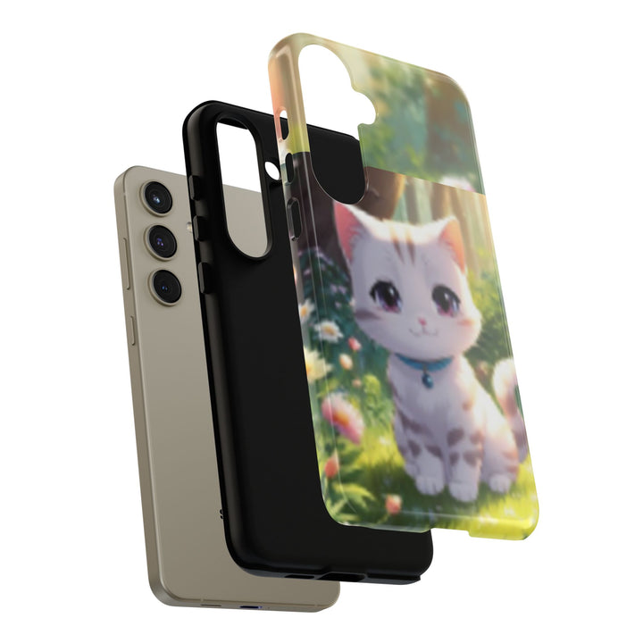 Cute Ai Cat Phone Case - Tough Protection with Floral Design for Cat Lovers
