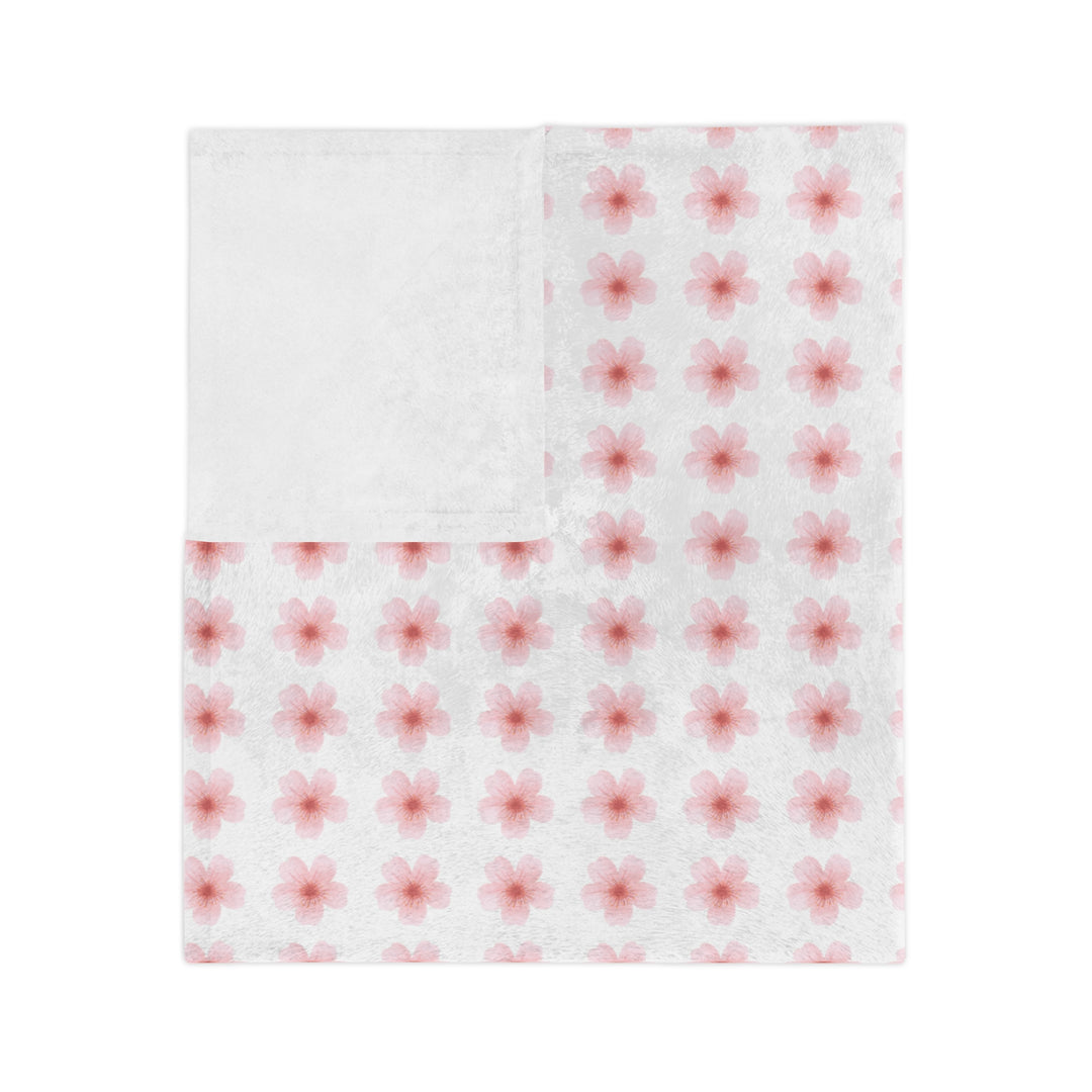 Cozy Velveteen Microfiber Blanket with Floral Design - Perfect for Home Decor and Gift Giving