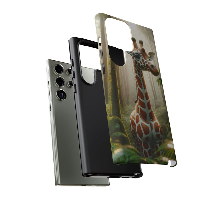Giraffe Tough Phone Case - Cute Animal Design for Nature Lovers