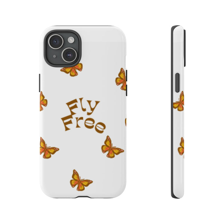 Stylish Phone Case | 'Fly Free' Butterfly Design | Unique Tough Cases