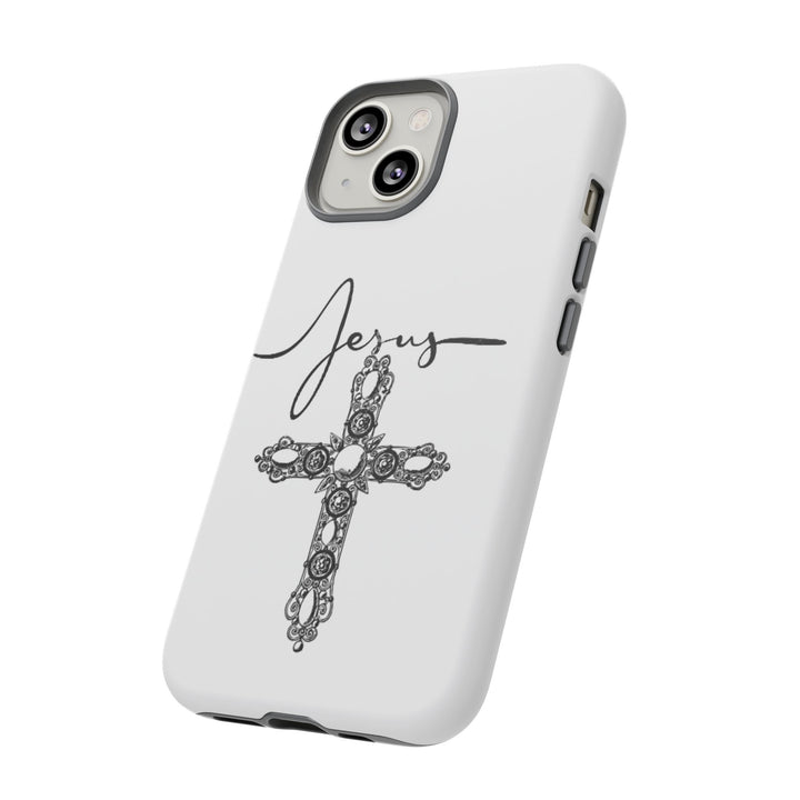 Stylish Tough Case with Jesus Design - Faith-Inspired Phone Cover, Christian Gift, Custom Phone Accessory, Unique Cell Phone Case