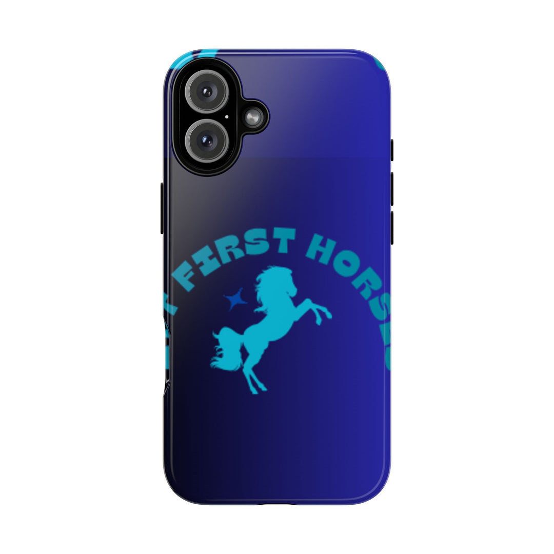 But First Horses Phone Case – Durable Tough Case for Horse Lovers