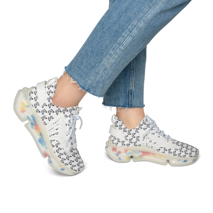Butterfly Pattern Women's Mesh Sneakers - Lightweight and Stylish Athletic Shoes