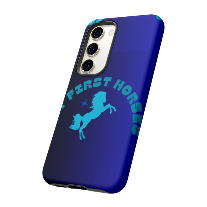 But First Horses Phone Case – Durable Tough Case for Horse Lovers