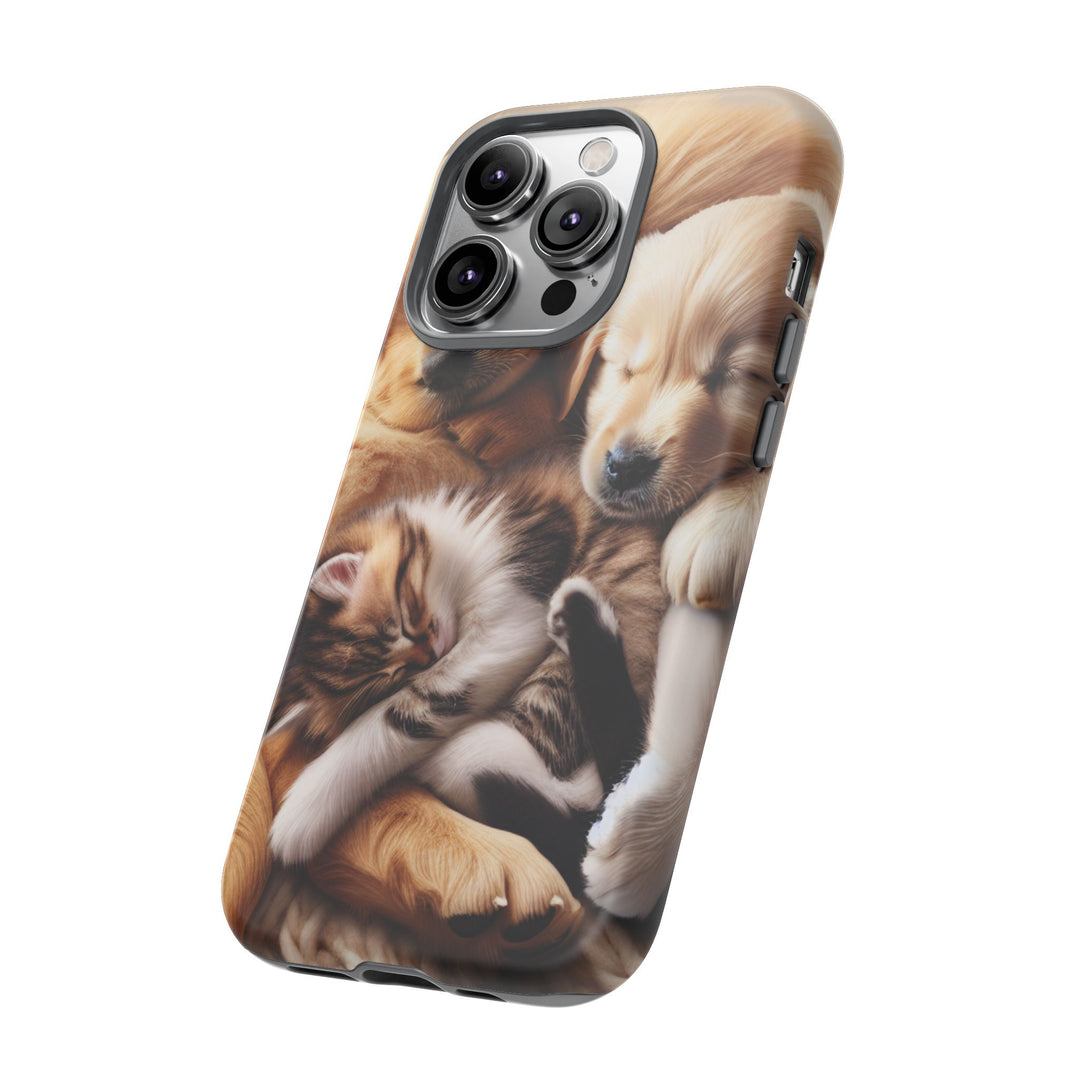 Cute Pets Phone Case - Adorable Dog and Cat Design for Animal Lovers