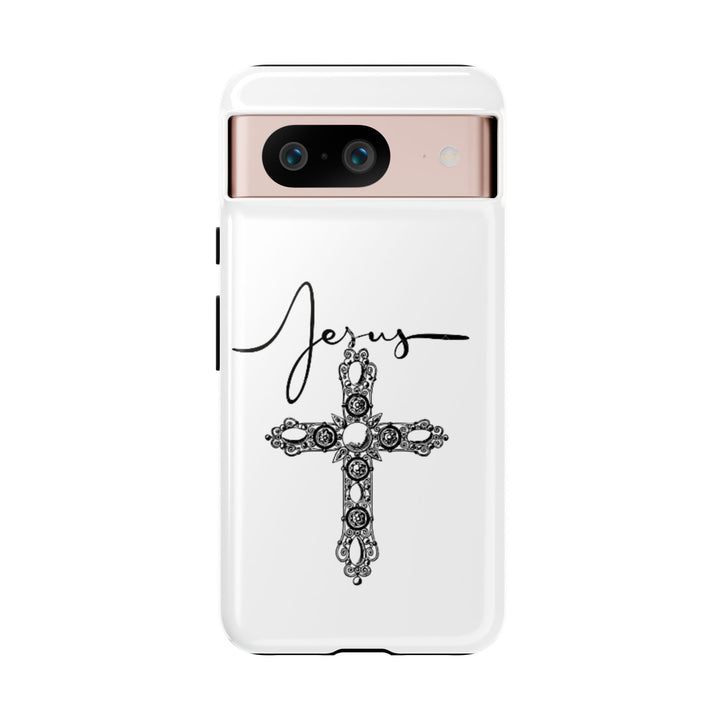 Stylish Tough Case with Jesus Design - Faith-Inspired Phone Cover, Christian Gift, Custom Phone Accessory, Unique Cell Phone Case
