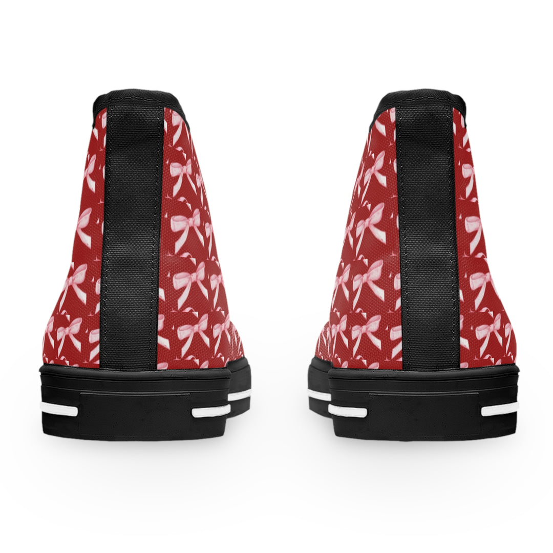 Women’s High Top Sneakers with Cheerful Dragonfly Print