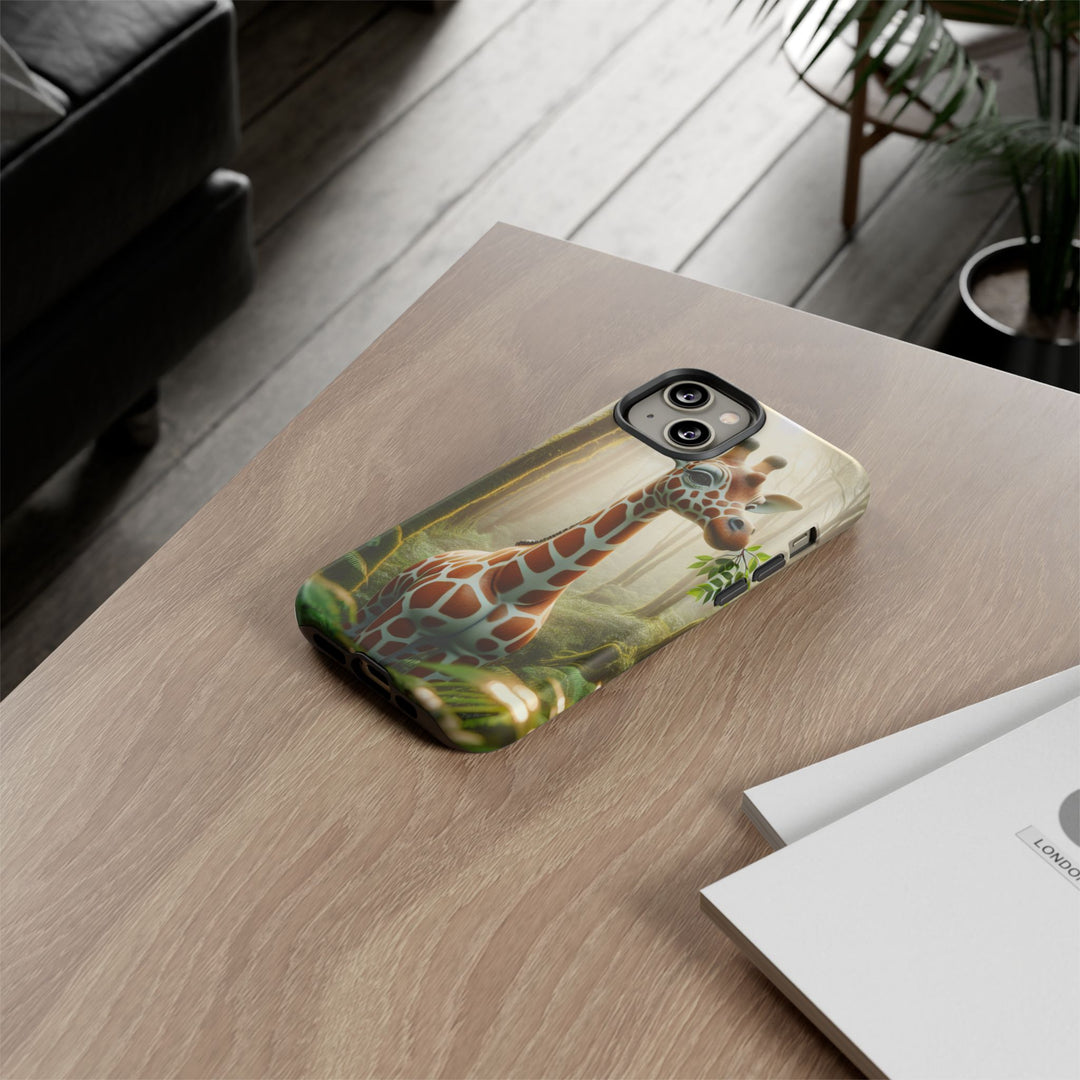 Giraffe Tough Phone Case - Cute Animal Design for Nature Lovers