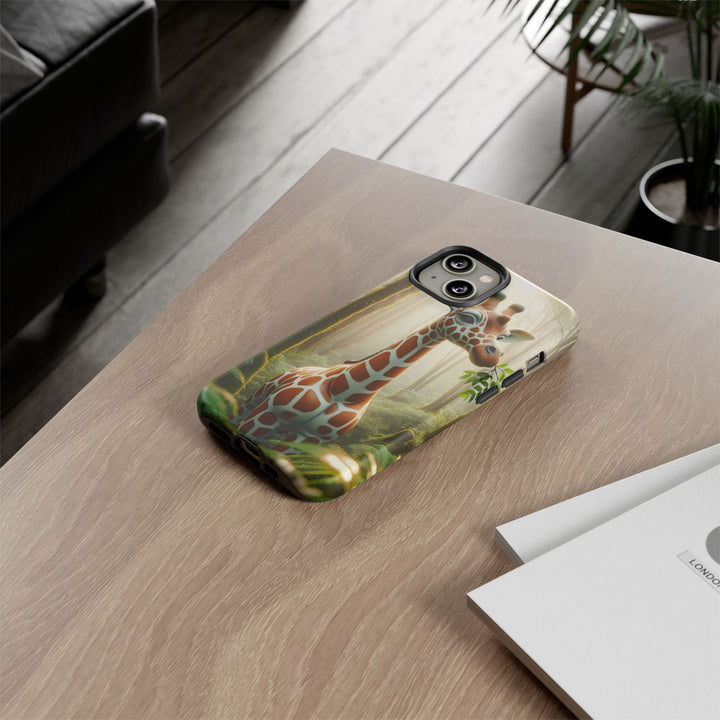 Giraffe Tough Phone Case - Cute Animal Design for Nature Lovers