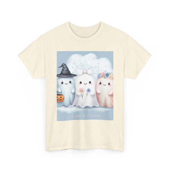 Cute Ghosts Unisex T-Shirt, Halloween Tee, Spooky Costume Shirt, Cute Kawaii Apparel, Gift for Ghost Lovers, Cozy Cotton Top