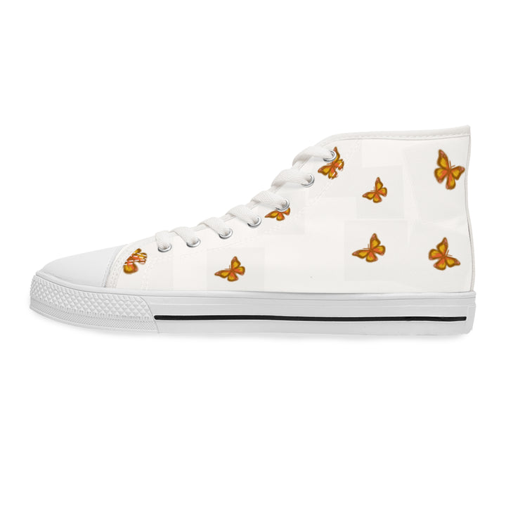 Butterfly High Top Sneakers for Women - Stylish and Fun Footwear
