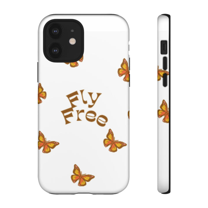 Stylish Phone Case | 'Fly Free' Butterfly Design | Unique Tough Cases