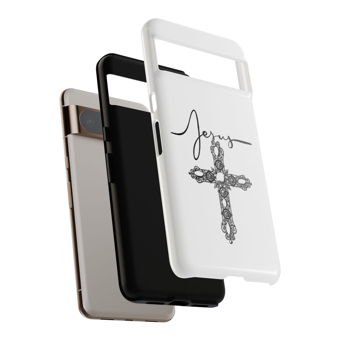 Stylish Tough Case with Jesus Design - Faith-Inspired Phone Cover, Christian Gift, Custom Phone Accessory, Unique Cell Phone Case