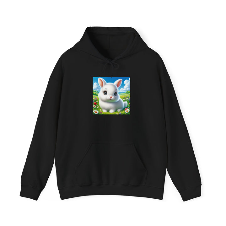 Cute Bunny Hooded Sweatshirt for Animal Lovers, Cozy Apparel for Spring, Easter Gift, Gift for Kids, Casual Wear