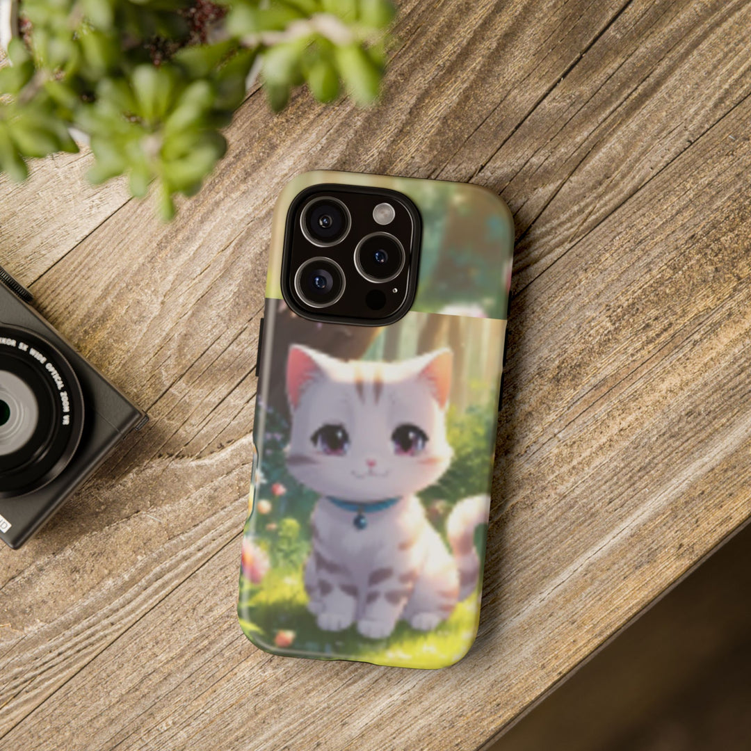 Cute Ai Cat Phone Case - Tough Protection with Floral Design for Cat Lovers