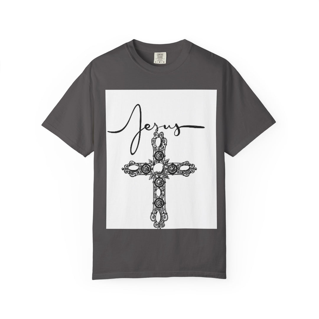 Jesus Cross Graphic T-Shirt | Vintage Style Tee, Religious Apparel, Faith-Based Fashion, Gift for Believers, Christian Heritage