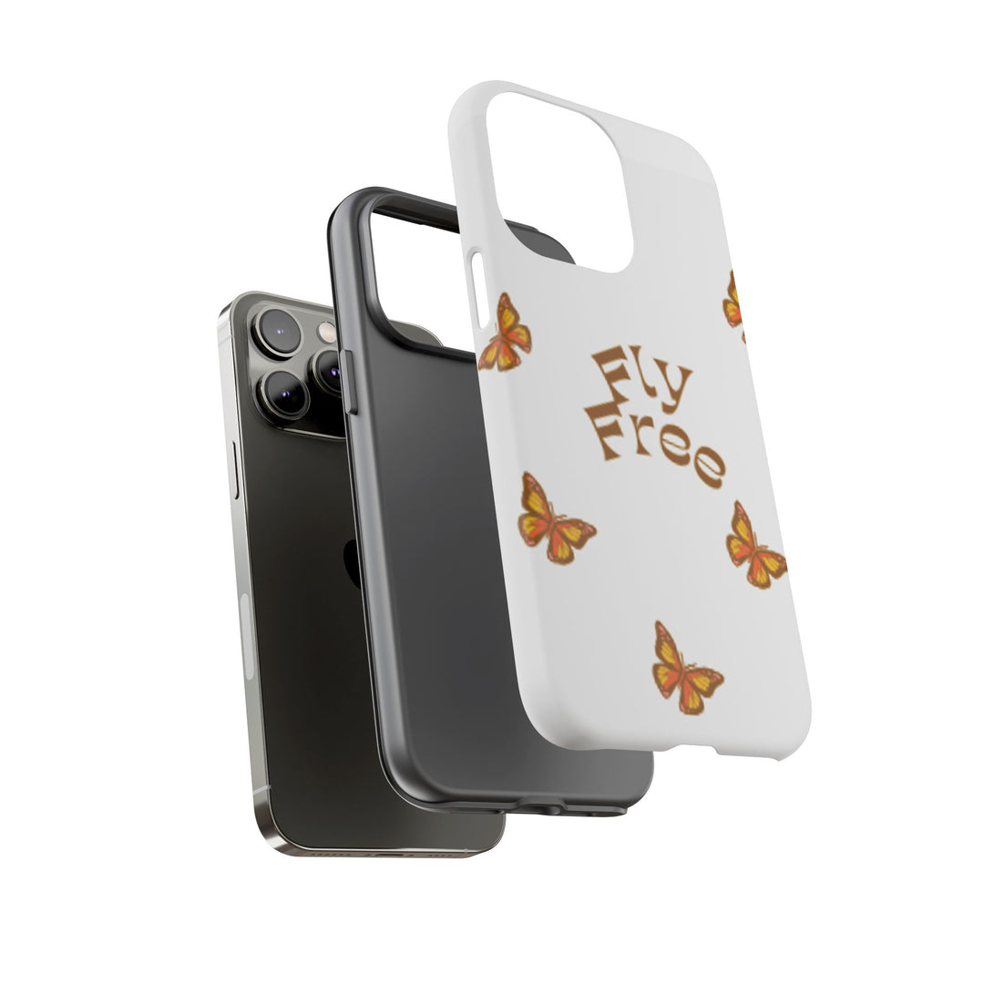 Stylish Phone Case | 'Fly Free' Butterfly Design | Unique Tough Cases