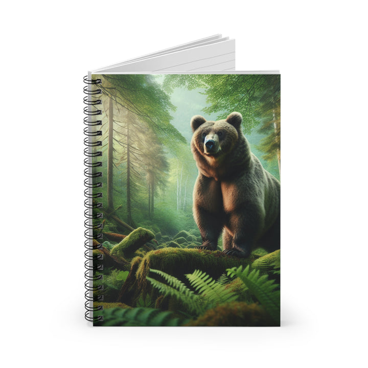 Nature-Inspired Spiral Notebook with Bear Design - Perfect for Nature Lovers