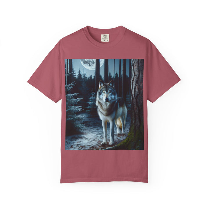 Moonlit Wolf Unisex Garment-Dyed T-shirt