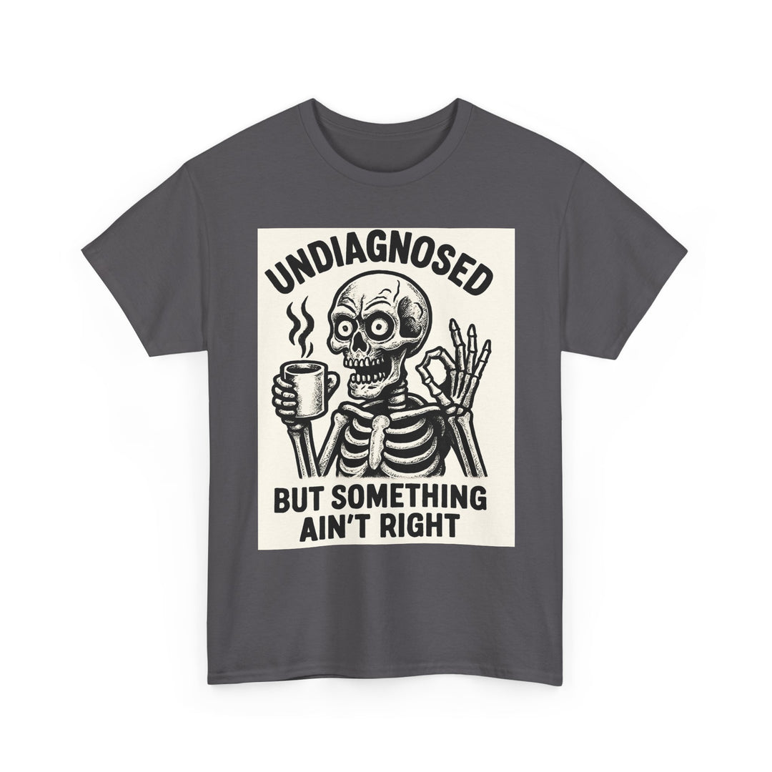 Unisex Heavy Cotton Tee with Skeleton Design - Perfect for Halloween, Gifting, Casual Wear, Party