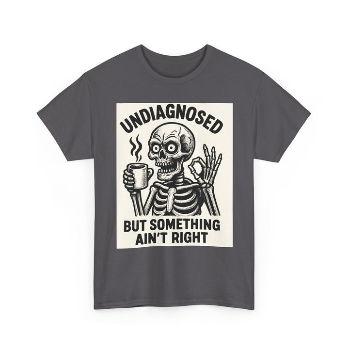 Unisex Heavy Cotton Tee with Skeleton Design - Perfect for Halloween, Gifting, Casual Wear, Party