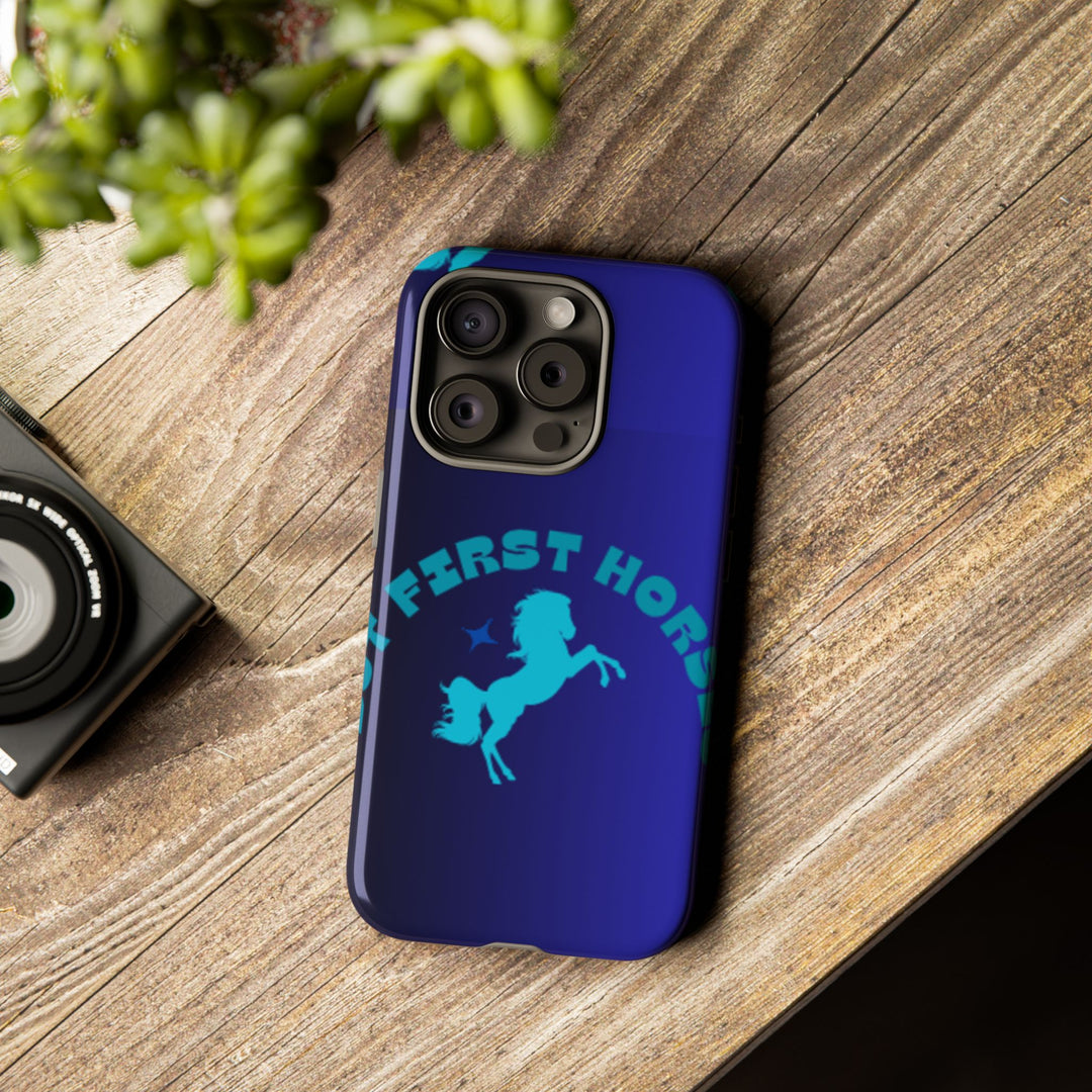 But First Horses Phone Case – Durable Tough Case for Horse Lovers
