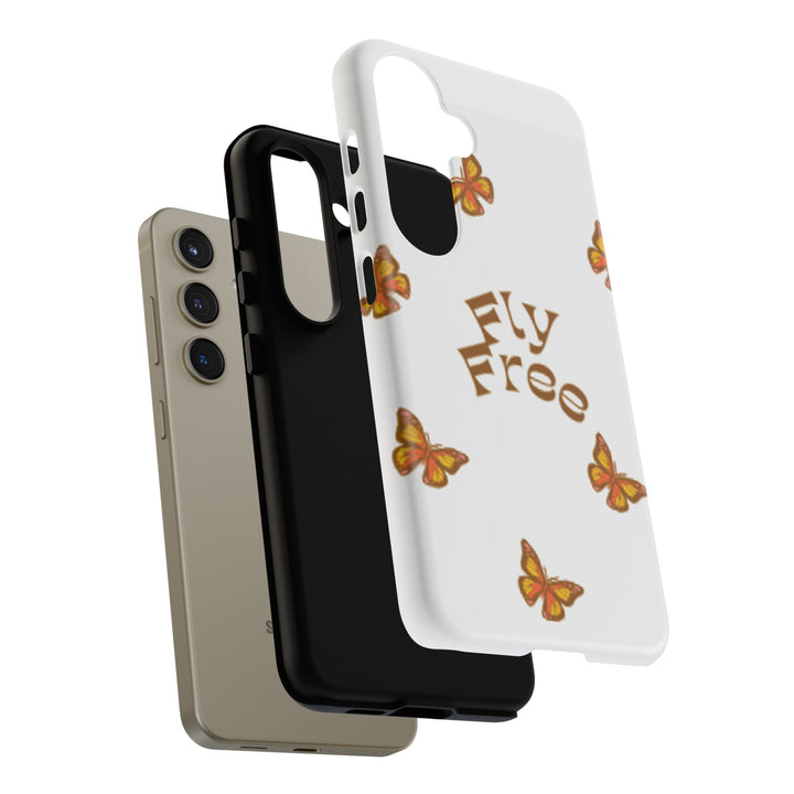 Stylish Phone Case | 'Fly Free' Butterfly Design | Unique Tough Cases