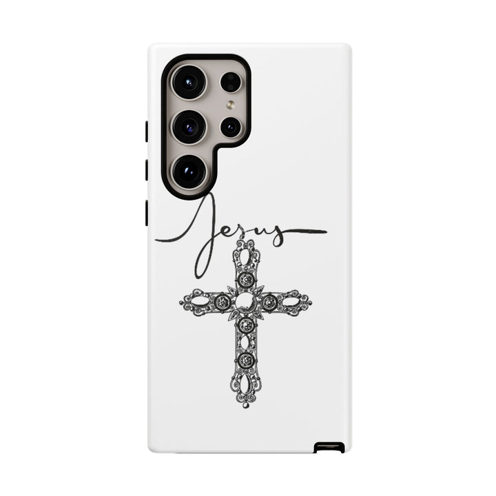 Stylish Tough Case with Jesus Design - Faith-Inspired Phone Cover, Christian Gift, Custom Phone Accessory, Unique Cell Phone Case