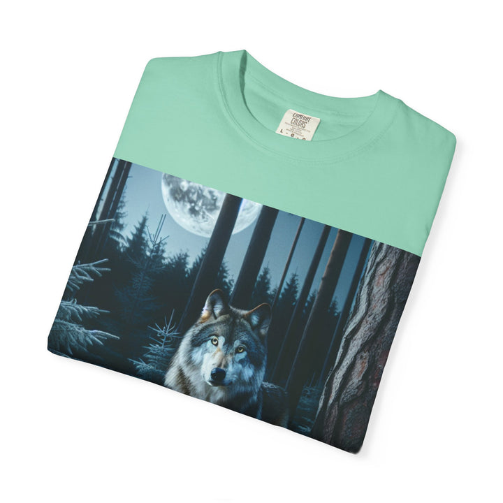 Moonlit Wolf Unisex Garment-Dyed T-shirt