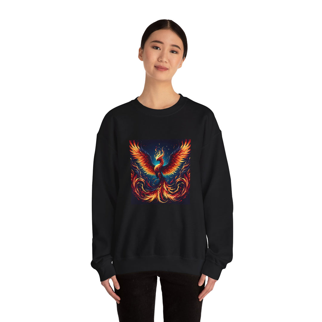 Fiery Phoenix Sweatshirt - Cozy Unisex Crewneck, Gift for Art Lovers