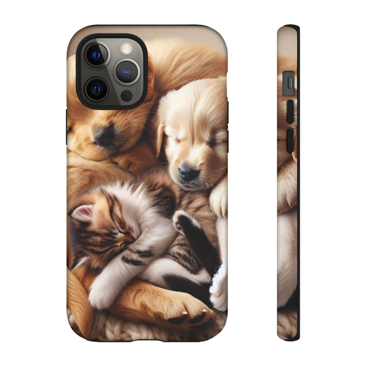 Cute Pets Phone Case - Adorable Dog and Cat Design for Animal Lovers