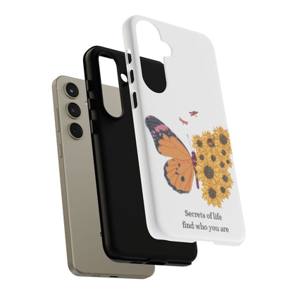 Butterfly & Sunflower Phone Case - "Secrets of Life" Design