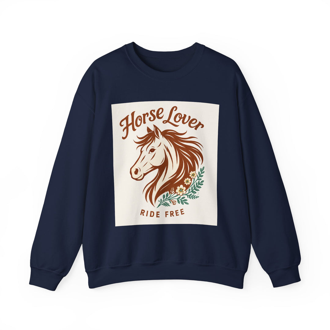 Cozy Horse Lover Sweatshirt, Equine Enthusiast Apparel, Perfect Gift for Equestrians, Casual Comfort, Horseback Riding Fashion