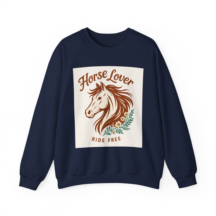 Cozy Horse Lover Sweatshirt, Equine Enthusiast Apparel, Perfect Gift for Equestrians, Casual Comfort, Horseback Riding Fashion