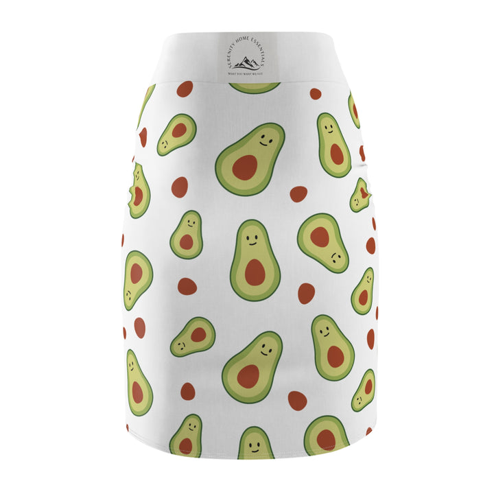 Cute Avocado Pattern Women's Pencil Skirt - Fun, Fashionable, Perfect for Summer!