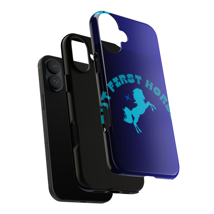 But First Horses Phone Case – Durable Tough Case for Horse Lovers