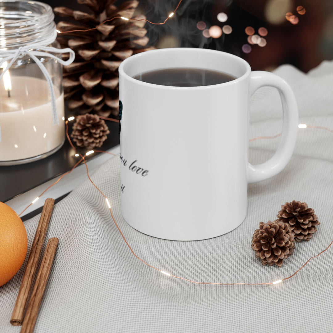 Inspirational Butterfly Mug - "Find What You Love and Do It" - 11oz & 15oz Ceramic Coffee Cup