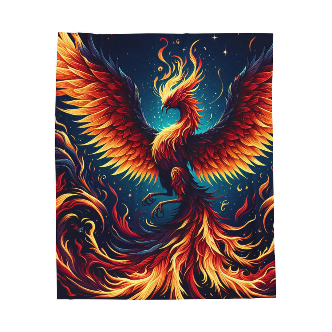 Fire Phoenix Velveteen Plush Blanket - Cozy Decorative Throw for Home & Gift