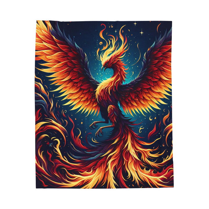 Fire Phoenix Velveteen Plush Blanket - Cozy Decorative Throw for Home & Gift