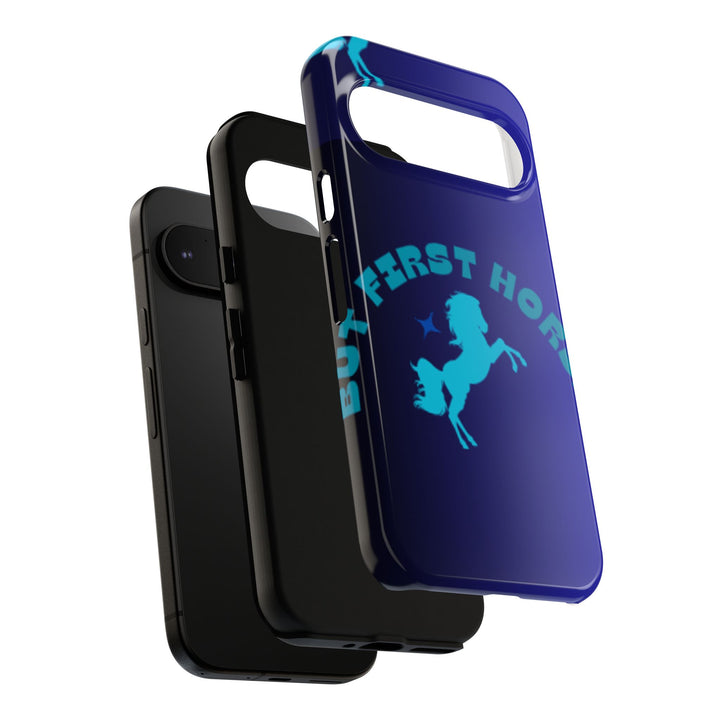 But First Horses Phone Case – Durable Tough Case for Horse Lovers