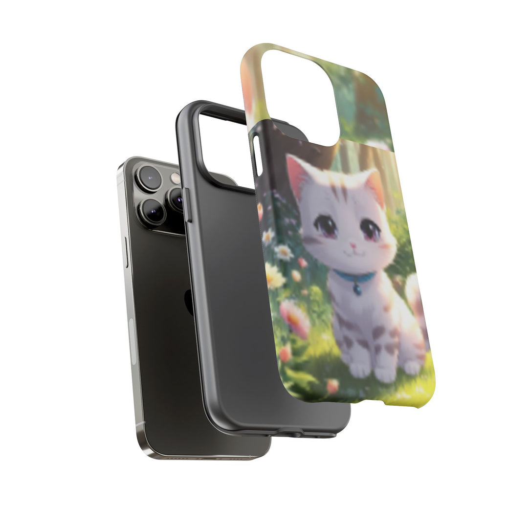 Cute Ai Cat Phone Case - Tough Protection with Floral Design for Cat Lovers